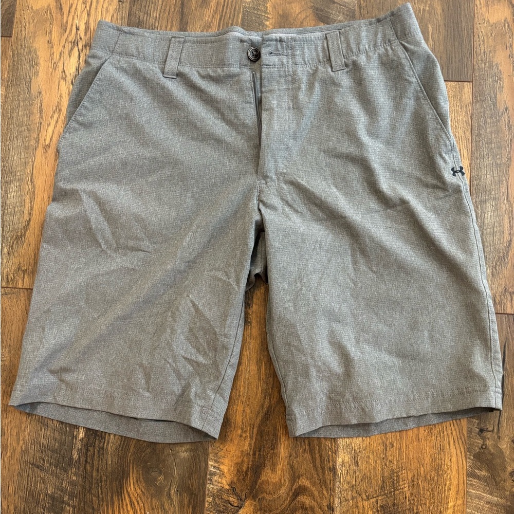 Under Armour Gray Flat Front Shorts for Versatile Comfort